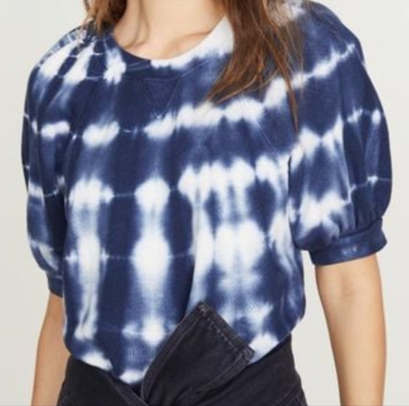 Ulla Johnson Tie Dye Short Sleeve Sweater Pullover Top Rocha - Picture 1 of 8